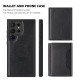 For Samsung Galaxy S24+ 5G Shield Multi-functional MagSafe Card Bag Phone Case(Black)