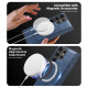 For Samsung Galaxy S24+ 5G Shield Multi-functional MagSafe Card Bag Phone Case(Blue)