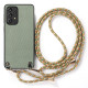 For Samsung Galaxy S24+ 5G Carbon Fiber Texture Leather Back Cover Phone Case with Crossbody Strap(Green)