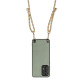 For Samsung Galaxy S24+ 5G Carbon Fiber Texture Leather Back Cover Phone Case with Crossbody Strap(Green)