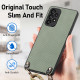 For Samsung Galaxy S24+ 5G Carbon Fiber Texture Leather Back Cover Phone Case with Crossbody Strap(Green)