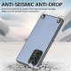 For Samsung Galaxy S23 5G Carbon Fiber Texture Leather Back Cover Phone Case with Crossbody Strap(Blue)
