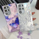 For Samsung Galaxy S24+ 5G Plating Texture Butterfly Wristband TPU Phone Case with Glitter Lens Film(Daisy Butterflies HU2)