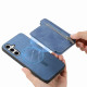 For Samsung Galaxy S24+ 5G Retro MagSafe Zipper Wallet Card Bag Back Phone Case(Blue)