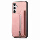 For Samsung Galaxy S24+ 5G Retro MagSafe Zipper Wallet Card Bag Back Phone Case(Pink)
