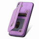 For Samsung Galaxy S24+ 5G Retro MagSafe Zipper Wallet Card Bag Back Phone Case(Purple)