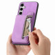 For Samsung Galaxy S24+ 5G Retro MagSafe Zipper Wallet Card Bag Back Phone Case(Purple)