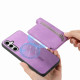 For Samsung Galaxy S24+ 5G Retro MagSafe Zipper Wallet Card Bag Back Phone Case(Purple)