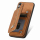For Samsung Galaxy S24+ 5G Retro MagSafe Zipper Wallet Card Bag Back Phone Case(Brown)