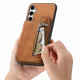 For Samsung Galaxy S24+ 5G Retro MagSafe Zipper Wallet Card Bag Back Phone Case(Brown)