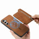 For Samsung Galaxy S24+ 5G Retro MagSafe Zipper Wallet Card Bag Back Phone Case(Brown)