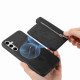 For Samsung Galaxy S24+ 5G Retro MagSafe Zipper Wallet Card Bag Back Phone Case(Black)
