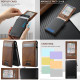 For Samsung Galaxy S24+ 5G Suteni H19 Oil Wax 2-in-1 MagSafe Removable Card Box Back Phone Case(Black)