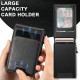 For Samsung Galaxy S23+ 5G Suteni H19 Oil Wax 2-in-1 MagSafe Removable Card Box Back Phone Case(Black)