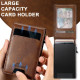 For Samsung Galaxy S23+ 5G Suteni H19 Oil Wax 2-in-1 MagSafe Removable Card Box Back Phone Case(Brown)