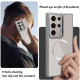 For Samsung Galaxy S24+ 5G Plated CD Texture MagSafe Acrylic Hybrid TPU Phone Case(Gray)