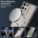 For Samsung Galaxy S24+ 5G Plated CD Texture MagSafe Acrylic Hybrid TPU Phone Case(Gray)