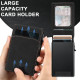 For Samsung Galaxy S24+ 5G Suteni H19 Litchi Texture 2-in-1 MagSafe Removable Card Case Back Phone Case(Black)
