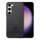 For Samsung Galaxy S23+ 5G Twill Fabric Leather Skin Back Phone Case(Black)