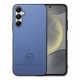 For Samsung Galaxy S24+ 5G Twill Fabric Leather Skin Back Phone Case(Blue)