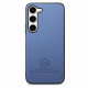For Samsung Galaxy S24+ 5G Twill Fabric Leather Skin Back Phone Case(Blue)