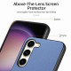 For Samsung Galaxy S24+ 5G Twill Fabric Leather Skin Back Phone Case(Blue)
