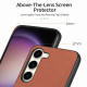 For Samsung Galaxy S24+ 5G Twill Fabric Leather Skin Back Phone Case(Brown)