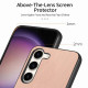 For Samsung Galaxy S24+ 5G Twill Fabric Leather Skin Back Phone Case(Pink)