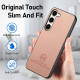 For Samsung Galaxy S24+ 5G Twill Fabric Leather Skin Back Phone Case(Pink)