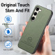 For Samsung Galaxy S24+ 5G Twill Fabric Leather Skin Back Phone Case(Green)