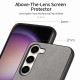 For Samsung Galaxy S24+ 5G Twill Fabric Leather Skin Back Phone Case(Gray)