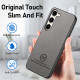 For Samsung Galaxy S24+ 5G Twill Fabric Leather Skin Back Phone Case(Gray)