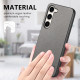 For Samsung Galaxy S24+ 5G Twill Fabric Leather Skin Back Phone Case(Gray)