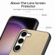 For Samsung Galaxy S24+ 5G Twill Fabric Leather Skin Back Phone Case(Khaki)