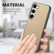 For Samsung Galaxy S24+ 5G Twill Fabric Leather Skin Back Phone Case(Khaki)
