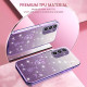 For Samsung Galaxy S24+ 5G Gradient Glitter Flower All-inclusive Phone Case(Purple)