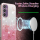 For Samsung Galaxy S24+ 5G Gradient Glitter Flower All-inclusive Phone Case(Pink)