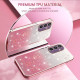 For Samsung Galaxy S24+ 5G Gradient Glitter Flower All-inclusive Phone Case(Pink)