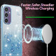 For Samsung Galaxy S24+ 5G Gradient Glitter Flower All-inclusive Phone Case(Blue)