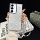 For Samsung Galaxy S24+ 5G Little Fresh Bow Neck Chain TPU Phone Case(White)