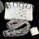 For Samsung Galaxy S24+ 5G Little Fresh Bow Neck Chain TPU Phone Case(White)