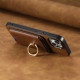 For Samsung Galaxy S24+ 5G Retro Cross Leather Ring Vertical Insert Card Bag MagSafe Phone Case(Brown)