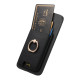 For Samsung Galaxy S24+ 5G Retro Cross Leather Ring Vertical Insert Card Bag MagSafe Phone Case(Black)