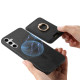 For Samsung Galaxy S24+ 5G Retro Cross Leather Ring Vertical Insert Card Bag MagSafe Phone Case(Black)