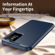 For Samsung Galaxy S24+ 5G Smart View Window Leather Phone Case with Card Slot(Blue)
