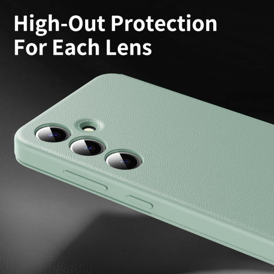 For Samsung Galaxy S24+ 5G Smart View Window Leather Phone Case with Card Slot(Green)