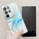 For Samsung Galaxy S24+ 5G Electroplated Marble Texture Phone Case(Gold White M1)