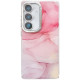 For Samsung Galaxy S24+ 5G Electroplated Marble Texture Phone Case(Pink M2)