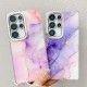 For Samsung Galaxy S24+ 5G Electroplated Marble Texture Phone Case(Purple Pink M14)