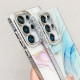 For Samsung Galaxy S24+ 5G Electroplated Marble Texture Phone Case(Gold Purple Red M15)
